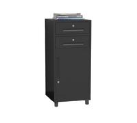 Yinj9562fg Industriel Armoire de classement et d'archives multifonctionnelle, Armoire à Double tiroir en Acier, bibliothèque Balcon, Rangement, Bureau avec verrouillable Multifonctionnel(Noir)