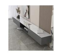 Yinj9562fg Meuble TV Meuble TV Flottant Mural avec Compartiments de Rangement Multiples et Console multimédia Rangement(Blanc,Moyen)