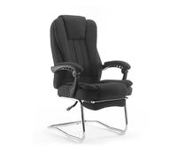Yinj9562fg Rembourrée Chaise d'ordinateur à la Mode, Chaise de Bureau à Domicile, Chaise de Bureau à Dossier Haut, Confortable, sédentaire, canapé à nœud Support Lombaire(Noir)