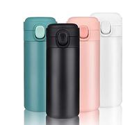 YINJAM Tasse de voyage réutilisable de 450 ml - Tasse à café isotherme en acier inoxydable étanche pour boissons chaudes et froides (noir)