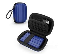 Yinke Étui de transport compatible avec Samsung T7 Shield/T7/T7 Touch Portable SSD USB 3.2 1 To, 2 To, 500 Go, EVA rigide, étui de protection de voyage portable (bleu)