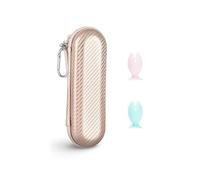 Yinke Étui de voyage pour brosse à dents électrique Braun Oral B/Oral-B Pro/Sonicare avec rangement d'accessoires - Coque rigide portable, Or rose 1, mallette