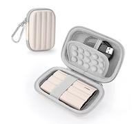 YINKE Étui Housse pour Samsung T7 Shield/ T9 / T7 / T7 Touch Disque SSD Externe Portable 1 to 2To 500Go USB 3.2, Pochette de Protection Rangement de Voyage à Coque Rigide en EVA (Bianco)