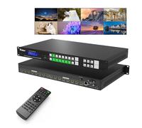Yinker Commutateur matriciel HDMI 4K @ 30 Hz 8 x 8, commutateur et répartiteur en rack 1U avec rétroéclairé, port RS232 et LAN et EDID, prise en charge de la télécommande IR/contrôle par application