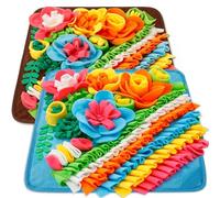 Yinkin Lot de 2 tapis de recherche de nourriture pour petits animaux - Tapis d'alimentation interactif pour lapin, lapin, hamster, cochon d'Inde, chinchillas (40 x 40 cm, style classique)