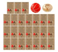 Yinkin Lot de 24 épinglettes pour remise de diplôme avec cartes inspirantes pour remise de diplôme de la classe de 2026 - Décoration pour fête sur le thème du sport, multicolore, taille unique