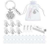 Yinkin Lot de 36 cadeaux de remerciement pour employés, cadeaux de remerciement, sacs en organza et cartes de remerciement, cadeaux inspirants pour collègues, bureau, équipe, infirmière, enseignant