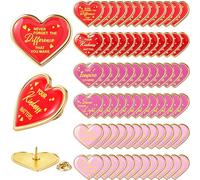 Yinkin Lot de 72 épingles en forme de cœur - Ne jamais oublier la différence que vous faites - Badges de motivation en émail pour employés, infirmières, enseignants, bénévoles, chapeaux de remise de