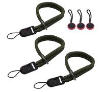 YINKUOSSAA 3 Pcs Dragonne pour Appareil Photo avec Dégagement Rapide, Vert | Sangle Poignet Appareil Photo Réglable en Microfibre pourAppareil Photos Reflex Numérique