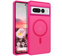 YINLAI pour Google Pixel 7 Pro Coque Magnétique [Compatible avec Magsafe] Support de Charge Sans Fil Fine Coque Antichoc Complète pour Google Pixel 7 Pro, Rose Chaud