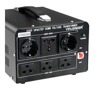 Yinleader 3000W Voltage Converter Transformer(110V to 220V,220V to 110V) Step Up/Down Converter 110/120 Volt - 220/240 Volt w/US Standard Power Cord,Circuit Breaker Protection (VTUS-EU3000)