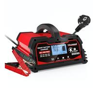 Yinleader Chargeur de Batterie de Voiture 30A 12V/24V Chargeur Intelligent avec Écran LCD mainteneur de Batterie pour AGM, Moto, 12V LiFePO4