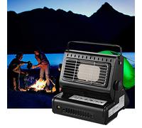 Yinleader Chauffage radiant au gaz en céramique, pour l'extérieur, camping, brûleur en céramique, 1,3 kW, noir