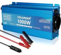Yinleader Convertisseur 1000W 12V 230V Onduleur Pur Sinus 12V 220V Convertisseur de Tension Power Inverter 2 Ports USB Prises AC pour Voiture Camping