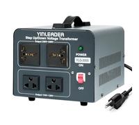 Yinleader Transformateur convertisseur de tension 3000 W convertisseur de puissance 110-120 V vers 220-240 V/220-240 V à 110-120 V, avec 2 prises US et 2 prises universelles, protection disjoncteur