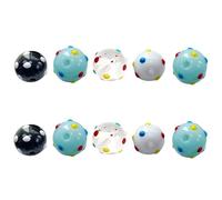 YiNLuax 10/20/30 Pièces Perles De Verre Rondes Peintes À La Main pour L'artisanat d'art Bracelets D'amitié Bijoux Artisanat Accessoires Émail Peint À La Main