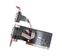 YiNLuax 2 ports ports connecteurs carte vers 9 broches RS232 ordinateur de bureau adaptateur d'extension de remplacement boîtier en métal adaptateur PCI