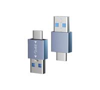 YiNLuax 2PCS Type C Mâle À USB 3.1 Convertisseur Puissance L'adaptateur Masculin pour Données À Vitesse Rapide Convertisseur USB C en Alliage en Aluminium Rapide