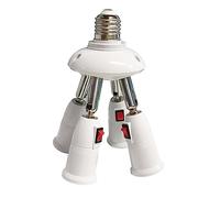 YiNLuax 360 degrés réglable 2/3/4/5 en 1 E27 Splitter Socket Adaptateur E27 Standard LED Ampoules Réglable pour Bureau Couloir Ampoule Extension Socket