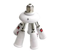 YiNLuax 360 degrés réglable 2/3/4/5 en 1 E27 Splitter Socket Adaptateur E27 Standard LED Ampoules Réglable pour Bureau Couloir Ampoule Extension Socket