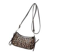 YiNLuax À Bandoulière Design Léopard La Mode Détail Nœuds Rétro Main De Soirée Léger En PU Compartiment Spacieux Bandoulière La Mode Pour Femmes