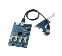 YiNLuax Adaptateur GPU multiple avec contrôle ASM1184e prenant en charge 4 ports efficacement pour les ordinateurs de bureau et cartes de minage