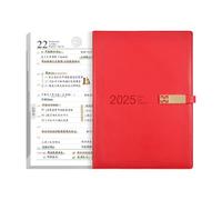 YiNLuax Agenda journalier 2025, 1 jour par page, planificateur académique 2025 avec emploi du temps, 176 feuilles et pages datées