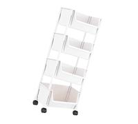 YiNLuax Bibliothèque mobile à fente étroite multi-usage avec compartiments de roue verrouillables