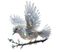 YiNLuax Bluebird Attrape-soleil en acrylique effet vitrail Décoration artistique avec chaîne de suspension Convient pour les fenêtres d'intérieur et les jardins en acrylique Décoration à suspendre