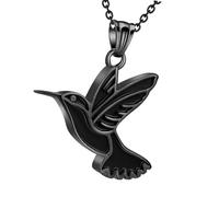 YiNLuax Collier trésor de cendres pour animaux de compagnie avec gravure symbolique d'oiseau et pendentif commémoratif résistant à l'usure et résistant à l'usure