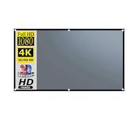 YiNLuax Écran de projection pliable avec cadre en métal, haute définition, résistant à la lumière, grand angle de vision, protection murale, écran de projection