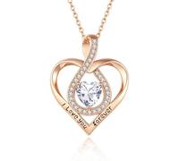 YiNLuax Élégant collier en alliage avec pendentif en pierre de naissance du zodiaque - Bijou de charme en forme de cœur - Longueur réglable - Accessoire de fête