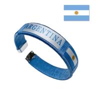 YiNLuax Élégant drapeau de pays en alliage pour fans de football, bracelet de pays texture en alliage pour les fans de football, bracelet d'événement sportif, taille unique, Comme décrit
