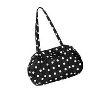 YiNLuax Élégant sac à bandoulière à pois en nylon résistant à la déchirure, léger et spacieux, pour femme, pour usage quotidien, design léger, Noir