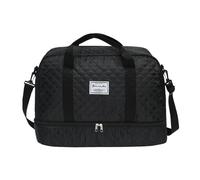 YiNLuax Essential Journey Sac de sport avec compartiments spacieux et division Wet Dry Grand sac à bandoulière pour voyageurs Sac à bandoulière, Noir , One Size