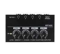 YiNLuax HA400 Amplificateur de casque stéréo 4 canaux ultra compact Convertisseur 6,5 mm
