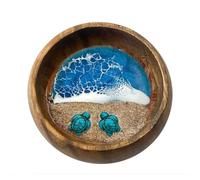 YiNLuax Le monde de la mer dans les bols fait à la main dans les océans bols coquillages étoiles de mer tortues décoration de la maison pour enfants