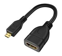 YiNLuax Les connecteurs MicroHDMI mâle vers femelle prennent en charge une résolution jusqu'à 4K pour les voyages et l'utilisation quotidienne des convertisseurs femelles