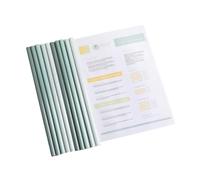 YiNLuax Lot de 10 protège-rapports avec barre coulissante, capacité de 60 feuilles, protège-documents transparents
