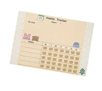 YiNLuax Lot de 100 feuilles de notes adhésives Lapins - 6 notes autocollantes pour plan quotidien - Joli bloc-notes animal - Planification hebdomadaire - Pour l'école, le bureau