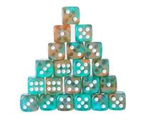 YiNLuax Lot de 50 dés ronds à six faces en acrylique de 12 mm de couleurs assorties avec chiffres pour enfants