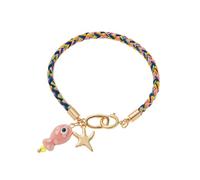 YiNLuax Lucky Fish Star À Breloques Tissé À La Main Cordon Multicolore De Poignet en Plein Air Vêtements Décontractés Bijoux Mignon Charme D'amitié