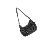 YiNLuax Petit sac à bandoulière pour femme, sac à bandoulière tendance en denim avec sangles réglables, pour mère et épouse, petits sacs pour femme, Noir , One Size