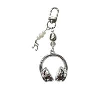 YiNLuax Porte-clés coloré pour casque - Mousqueton élégant - Accessoire portable - Breloque de sac créative - Porte-clés unique pour écouteurs, Argenté., taille unique