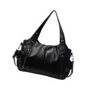 YiNLuax Sac de travail tendance pour femme en cuir souple avec grand espace - Sac à bandoulière pour les nécessités quotidiennes - Sac décontracté au quotidien, Noir , One Size