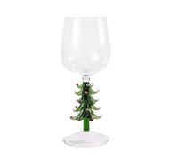 YiNLuax Verre à boire 3D avec figurine d'arbre de Noël à l'intérieur sans pied pour vin, eau, lait, gobelet à boire en verre décoré d'arbre de Noël