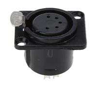 YiNLuax XLR 5 broches Montage sur panneau Prise femelle Connecteur 5 conducteurs femelle monté sur panneau Type carré Base Amplificateur Montage de base