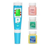 YINMIK pH et Sel Chlore Piscine Testeur,Testeur de Chlore, pH Mètre Numérique de Chlore Sel Testeur Testeur, pH Chlore TDS EC ORP Température, Chlore Sel Piscine pour, Sel Hot Tub Aquariums