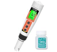 YINMIK pH Mètre Électronique, pH Mètre EC TDS Pour L'hydroponie, Testeur PPM de Conductivité pH Avec Liquide D'étalonnage EC, Costume Pour Hydroponie, Eau Potable,Brassage, Piscine, Aquarium