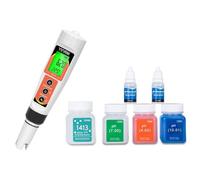 YINMIK pH Mètre Électronique, pH Mètre EC TDS Pour L'hydroponie, Testeur PPM de Conductivité pH Avec Liquide D'étalonnage EC, Costume Pour Hydroponie, Eau Potable,Brassage, Piscine, Aquarium